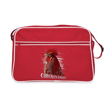 Chicken Fans - - Rooster - ChickenDaddy - Retro Bag - red/white - Front
