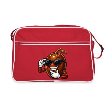 Dessin animé Cool Date Fruit Fruit Arabic - Sac Retro - rouge/blanc - Devant