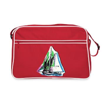Marin Voilier Navigable - Sac Retro - rouge/blanc - Devant