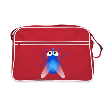 fliegen - Retro Tasche - Rot/Weiß - Vorne