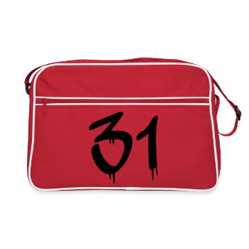 31 - Retro Tasche - Rot/Weiß - Vorne