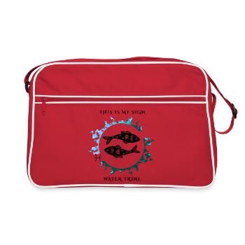 Mon signe des Poissons - Sac Retro - rouge/blanc - Devant