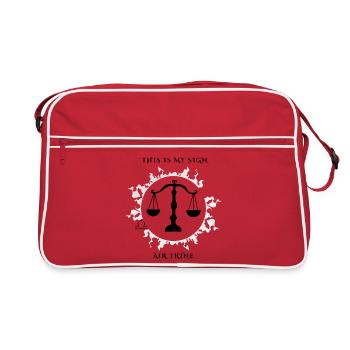 Mon signe de la Balance - Sac Retro - rouge/blanc - Devant