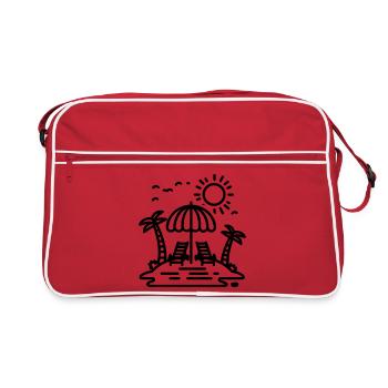 beach - Retro Bag - red/white - Front