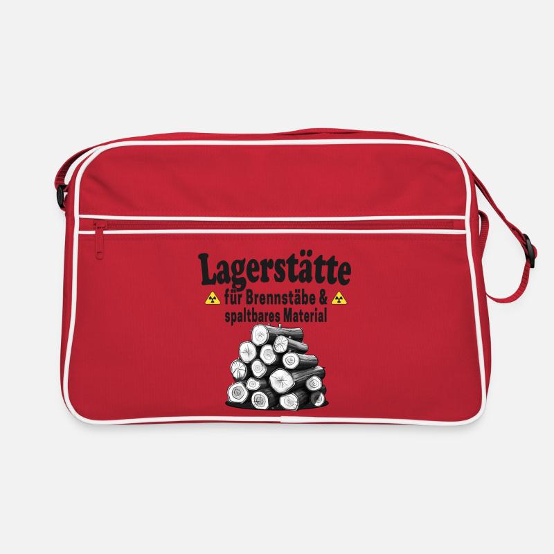 Lagerstätte Brennstäbe lustiger Holz Spruch Retro Tasche