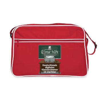 Germany's digital classroom is ready to go - Retro Bag - red/white - Front