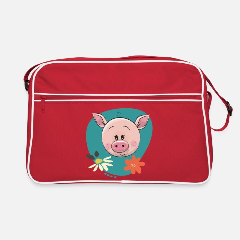 Süßes Schweinchen  Retro Tasche