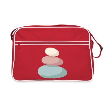 Pile de pierres pastel - Sac Retro - rouge/blanc - Devant