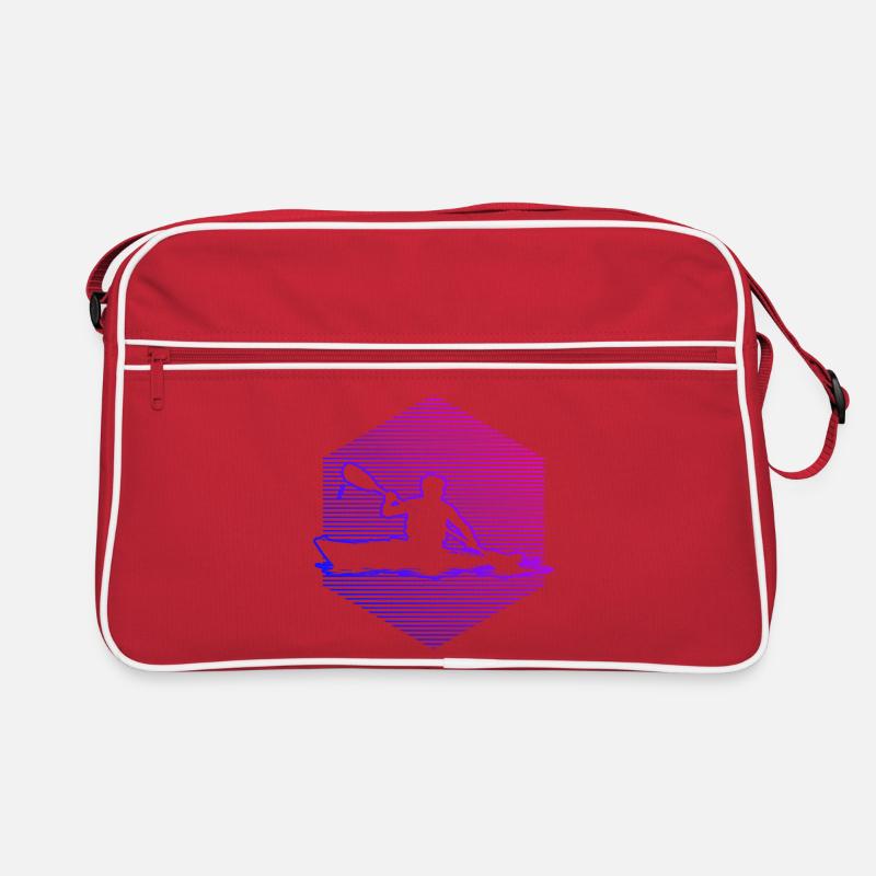 Whitewater Kayak Gift for a Whitewater Rafting Driver Retro Bag