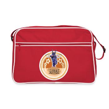 Cercle d’étoiles girafes robots - Sac Retro - rouge/blanc - Devant