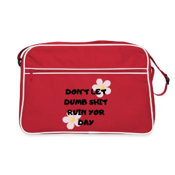 Écriture d’accent en fleurs pastel - Sac Retro - rouge/blanc - Devant