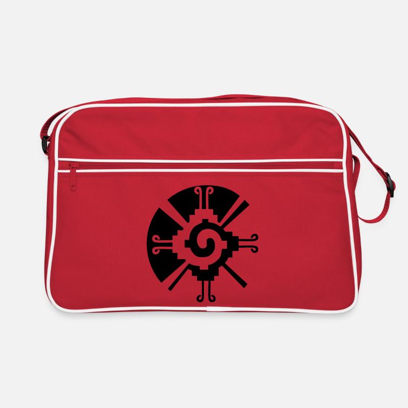 Solar Geometric Pattern (Black) Retro Bag