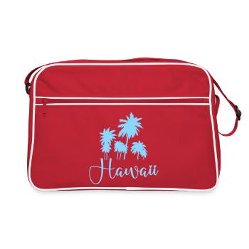 Hawaii Palm Trees Script Design - Retro Bag - red/white - Front