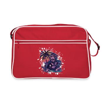 Bande dessinée d’été singe - Sac Retro - rouge/blanc - Devant