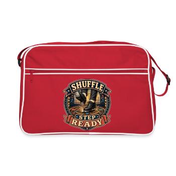 SHUFFLE STEP READY - Retro Bag - red/white - Front