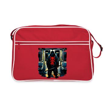 Ninja démons dans le métro - Sac Retro - rouge/blanc - Devant