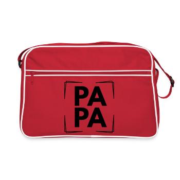 PAPA - Retro Tasche - Rot/Weiß - Vorne
