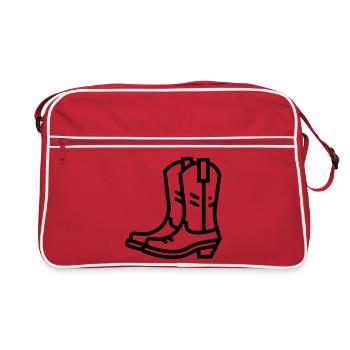cowboy boots - Retro Bag - red/white - Front