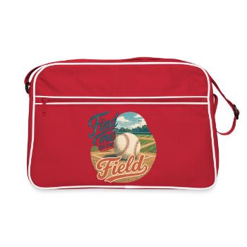 Trouvez-moi sur le terrain - Sac Retro - rouge/blanc - Devant