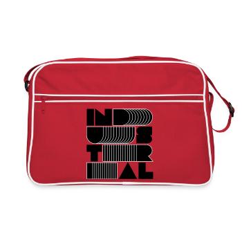 Musique industrielle Typographie empilée - Sac Retro - rouge/blanc - Devant