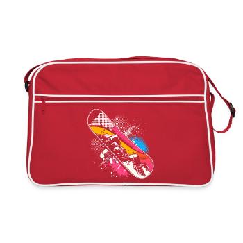 Graphismes de snowboard - Sac Retro - rouge/blanc - Devant