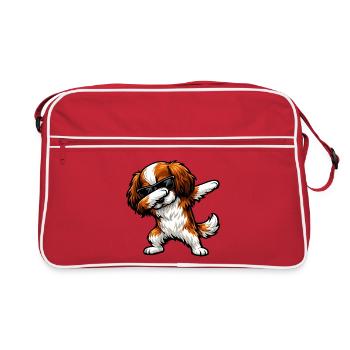 Dab King Charles Spaniel - Sac Retro - rouge/blanc - Devant