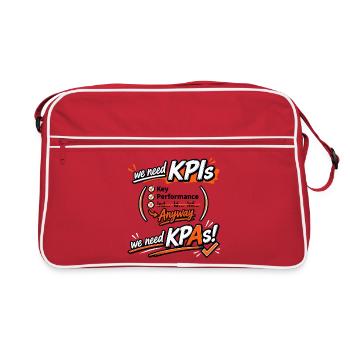 KPI Motivation graphique - Sac Retro - rouge/blanc - Devant