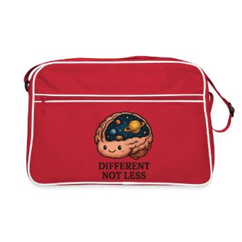 Espace cérébral cosmique avec des planètes - Sac Retro - rouge/blanc - Devant