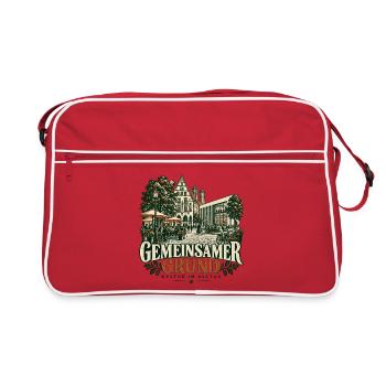 Gemeinsamer Grund Kultur Alltags - Retro Tasche - Rot/Weiß - Vorne