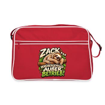Zack! vorübergehend außer Betrieb Geschenkidee  - Retro Tasche - Rot/Weiß - Vorne