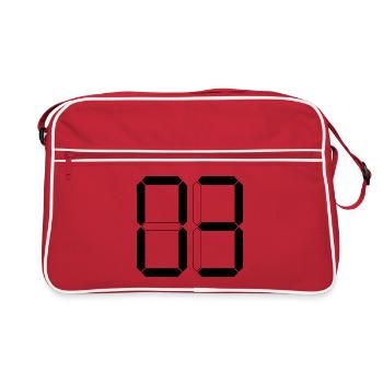 NUMÉRO 03 Zero Trois Cadeau d’anniversaire numérique - Sac Retro - rouge/blanc - Devant
