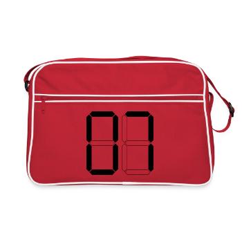 NUMMER 07 Null Sieben Geburtstag Geschenk Digital - Retro Bag - red/white - Front