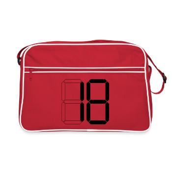 NUMÉRO 18 Dix-huit cadeaux d’anniversaire numérique - Sac Retro - rouge/blanc - Devant