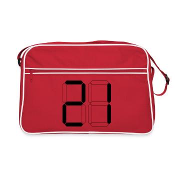 NUMÉRO 21 Vingt-et-Un Dons Numérique - Sac Retro - rouge/blanc - Devant