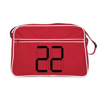 NUMÉRO 22 Vingt-deux Cadeaux Numériques - Sac Retro - rouge/blanc - Devant