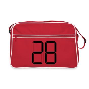 NUMÉRO 28 Vingt-huit Cadeaux Numériques - Sac Retro - rouge/blanc - Devant