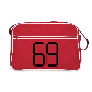 NUMBER 69 Sixty-Nine Gift Digital - Retro Bag - red/white - Front
