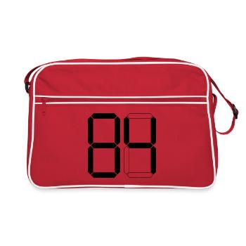 NUMÉRO 84 Quatre-vingt-quatre Cadeaux Numériques - Sac Retro - rouge/blanc - Devant