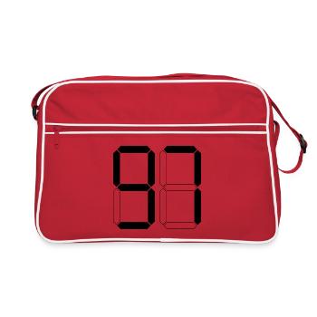 NUMÉRO 97 Quatre-vingt-dix-sept cadeaux numériques - Sac Retro - rouge/blanc - Devant