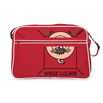 Spider Cochon, Homer Citations drôles - Sac Retro - rouge/blanc - Devant