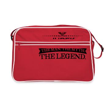 Mann mythos legende geschenk Jurek - Sac Retro - rouge/blanc - Devant