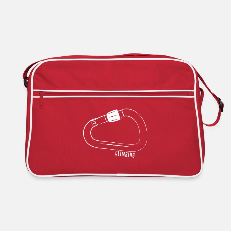 WEIßER KLETTERKARABINER Retro Tasche
