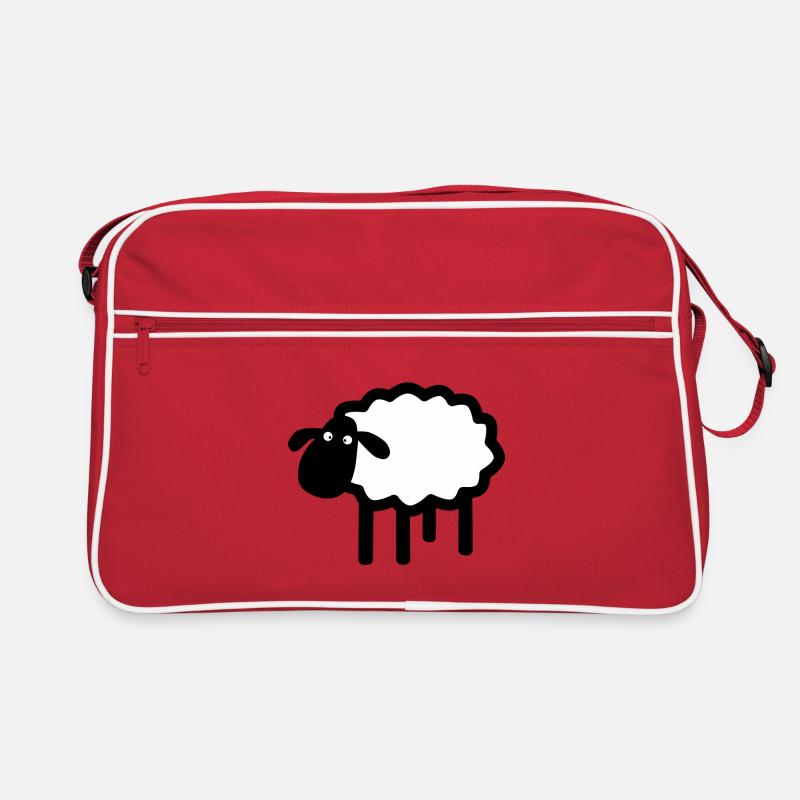 Silhouette du mouton blanc Sac Retro