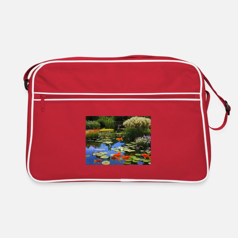 Poissons koï dans des eaux tranquilles Sac Retro