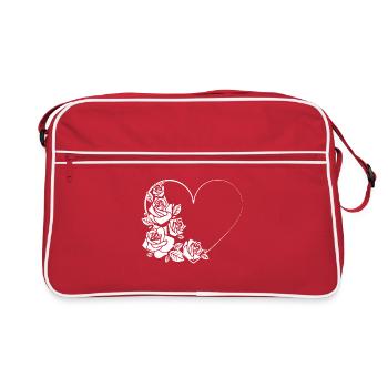 Coeur de roses - Sac Retro - rouge/blanc - Devant