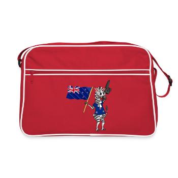 Néo-Zélandais Zebra - Sac Retro - rouge/blanc - Devant