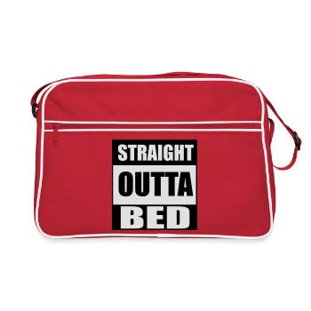 Straight Outta Bed - Retro Bag - red/white - Front