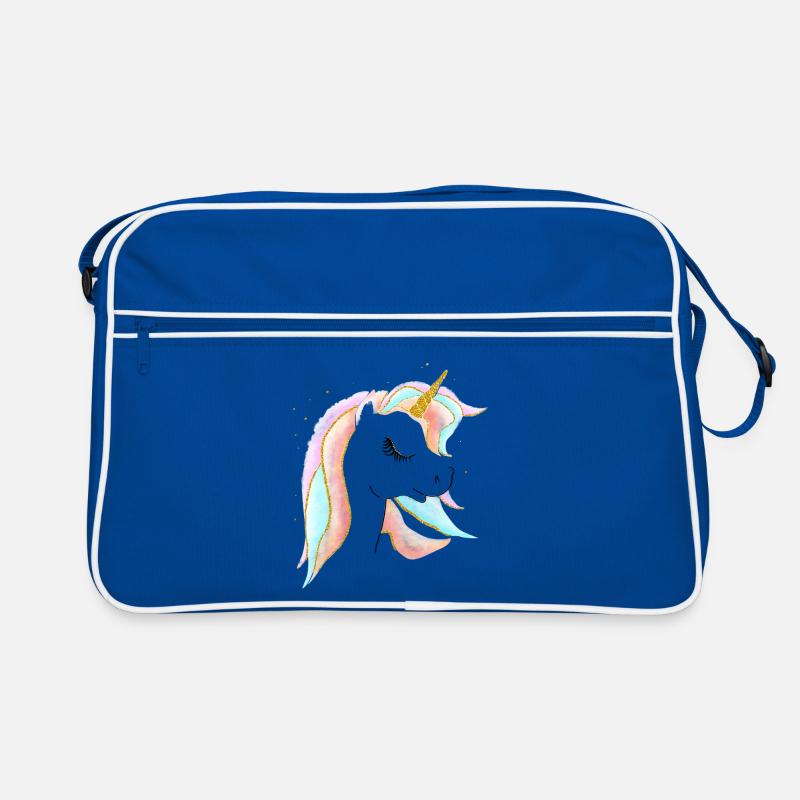 Pastel and Gold Unicorn Exploded Design Retro Bag