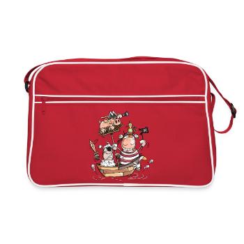 Funny farm pirates - pirate - boucaniers - Sac Retro - rouge/blanc - Devant