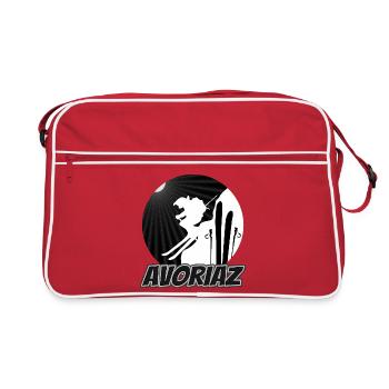 Avoriaz Ski Silhouette Jump - Retro Bag - red/white - Front
